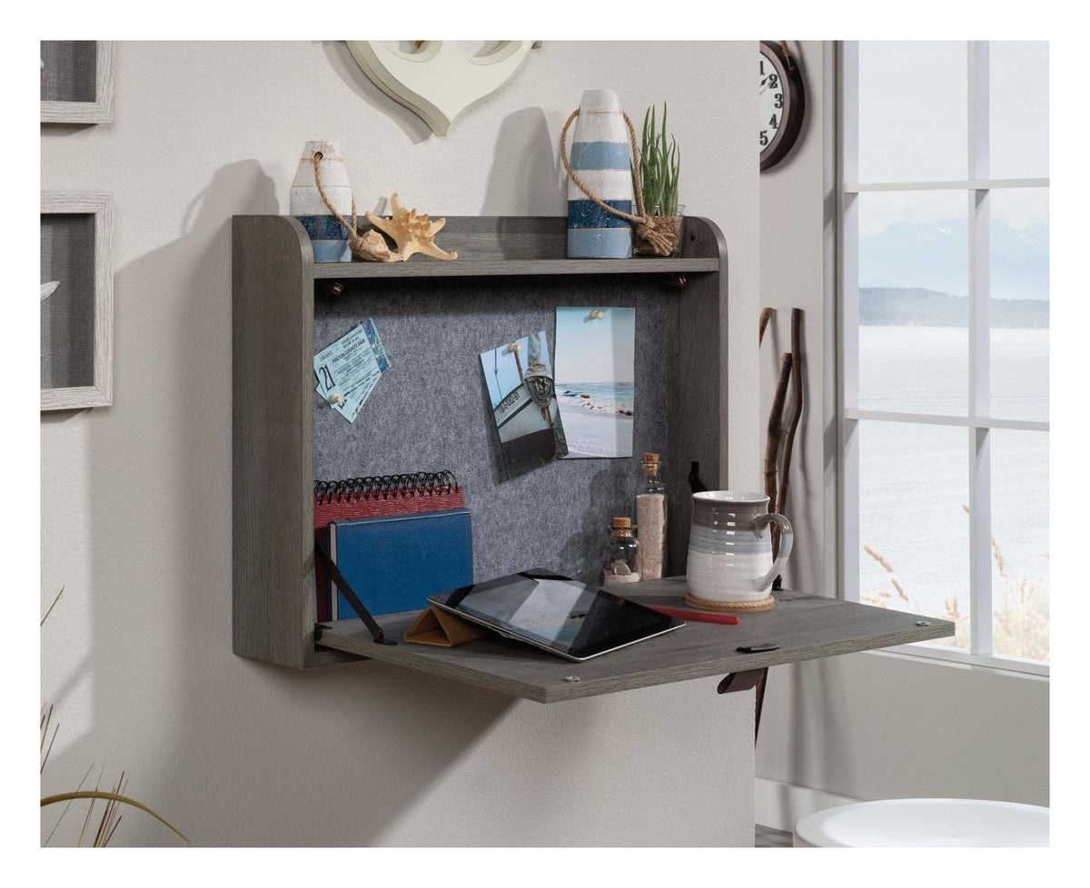 Avon Leather Handled Wall Desk Mystic Oak, view 2