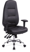 Babylon 24 Hour Leather Operator Chair in black