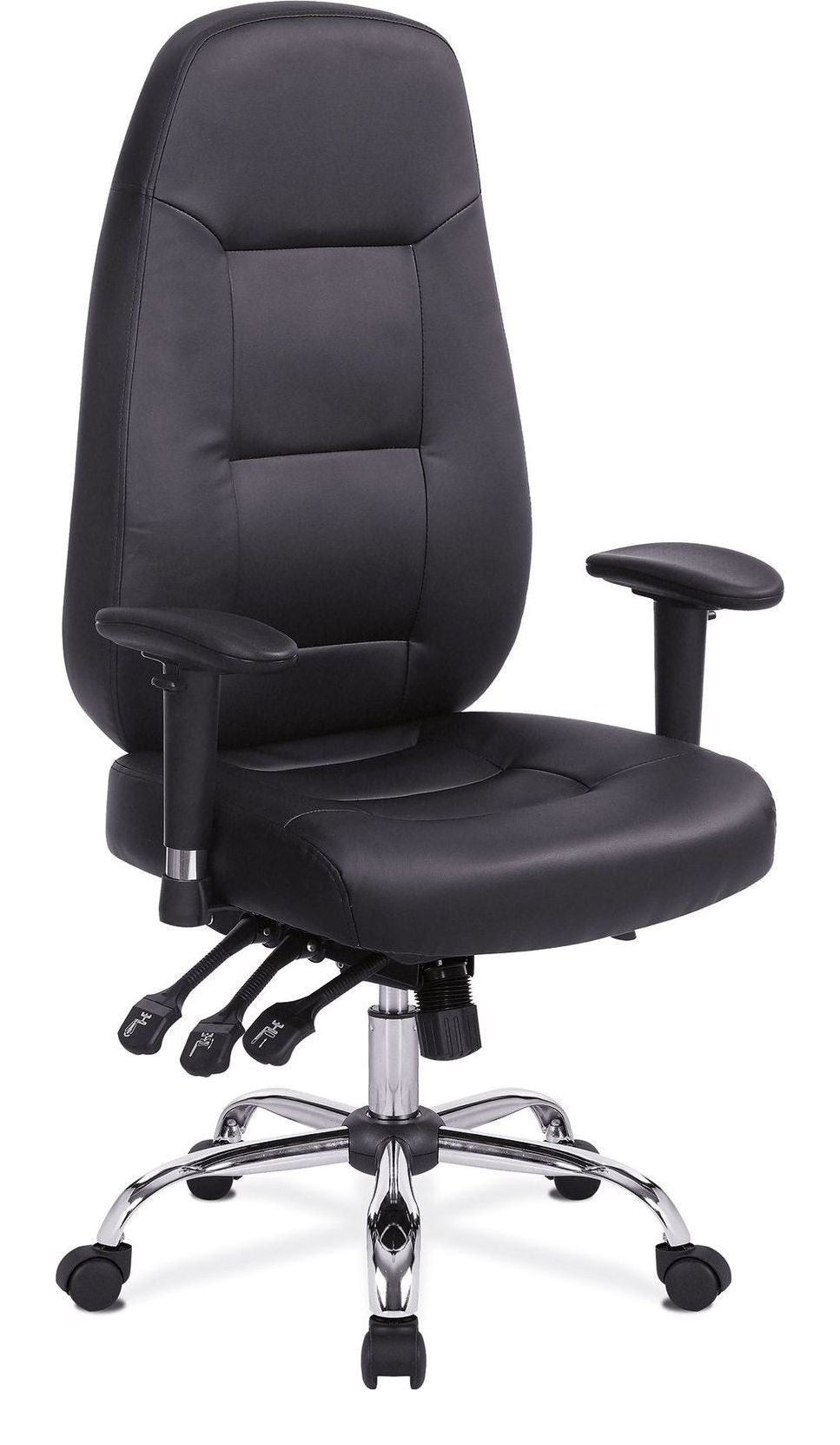 Babylon 24 Hour Leather Operator Chair in black