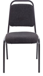 Banqueting Chair in charcoal from the front