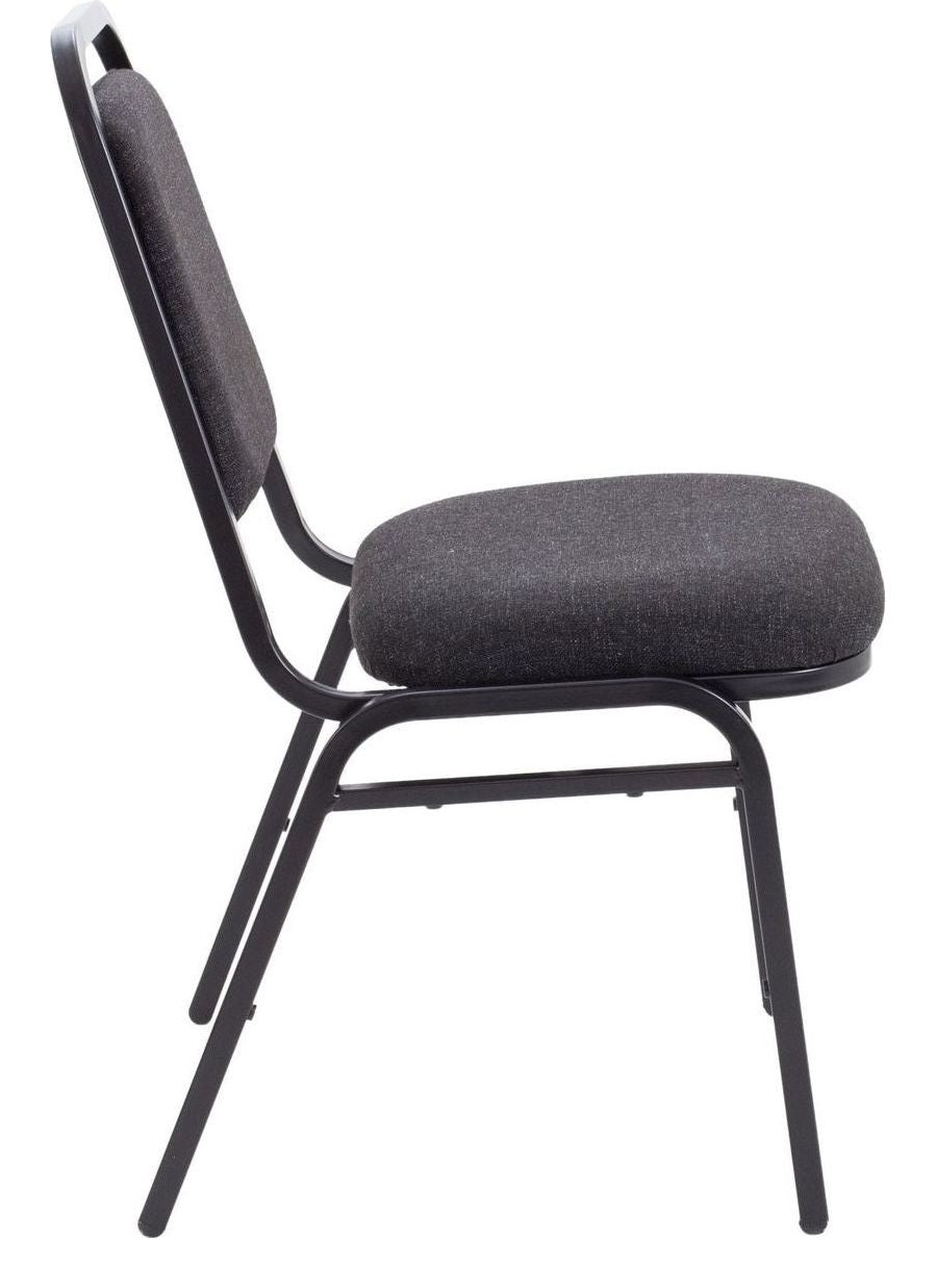 Banqueting Chair in charcoal from the side
