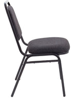 Banqueting Chair in charcoal from the side