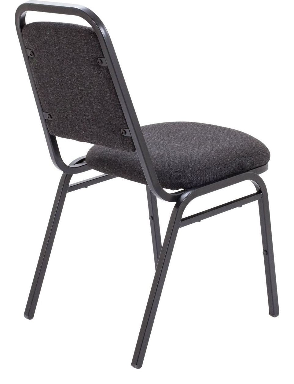 Banqueting Chair in charcoal from the back at an angle