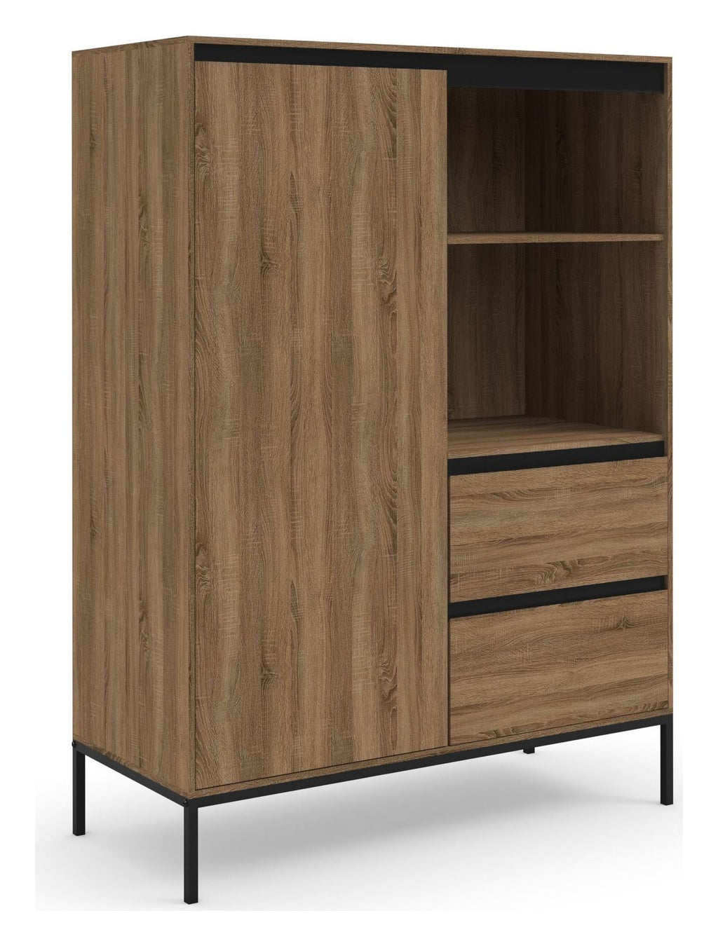Bari Highboard 1 Door 2 Drawer