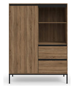 Bari Highboard 1 Door 2 Drawer, view 3