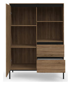 Bari Highboard 1 Door 2 Drawer, view 4