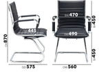 Bari Leather Visitor Chair dimensions