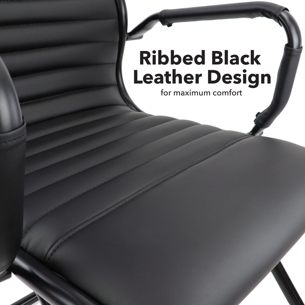 Bari Leather Visitor Chair detail
