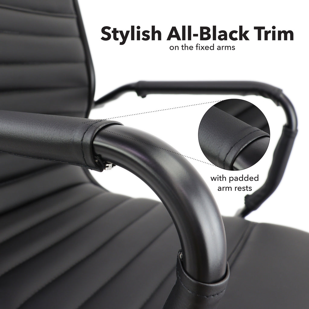 Bari Leather Visitor Chair detail