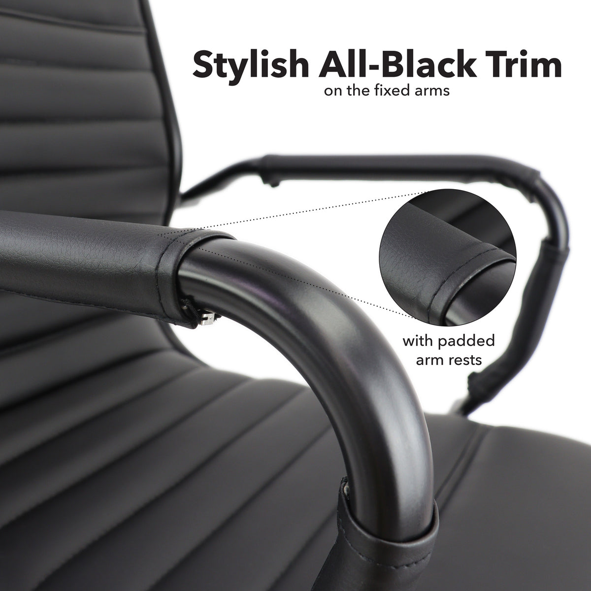 Bari Leather Visitor Chair detail