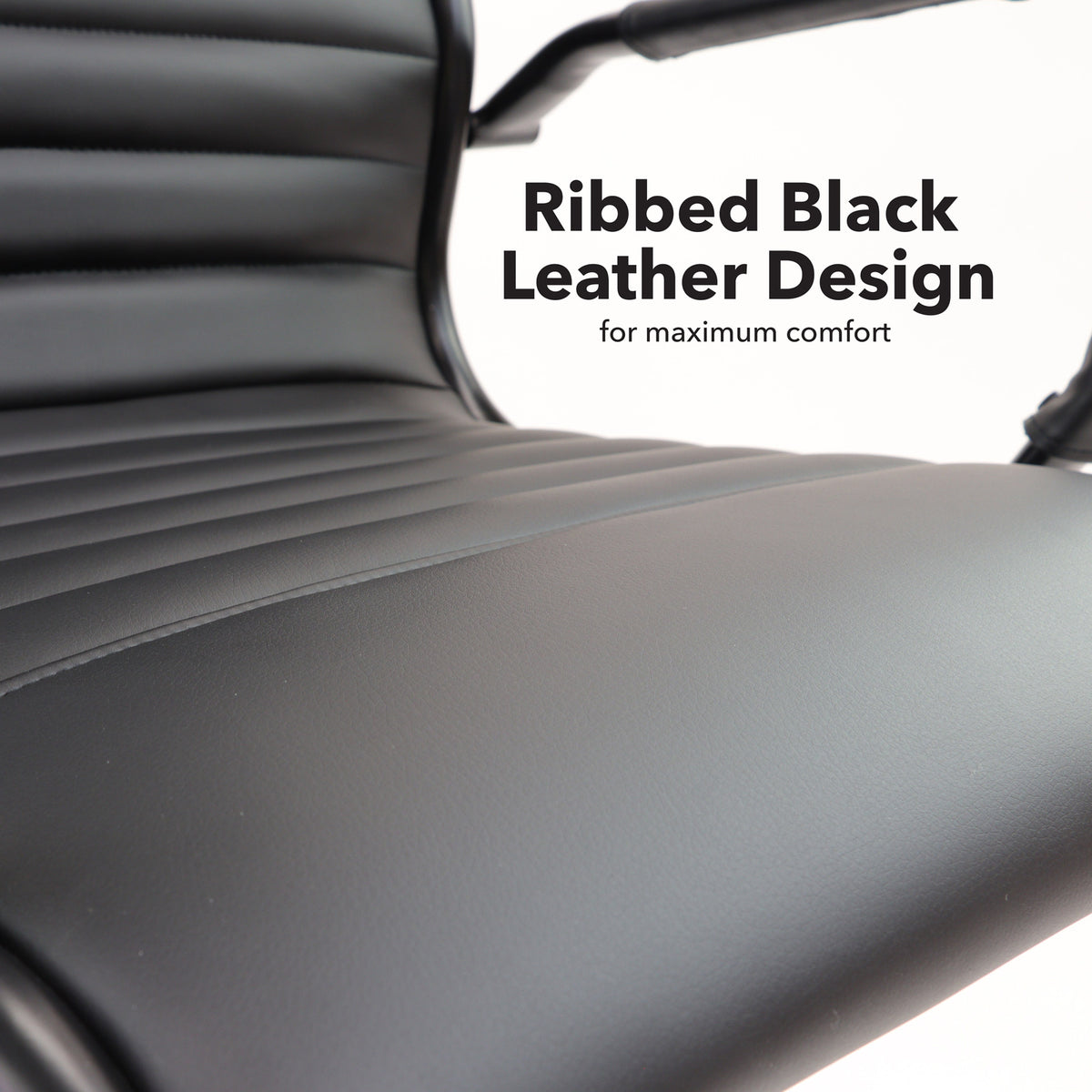 Bari Ribbed Faux Leather Executive Chair detail