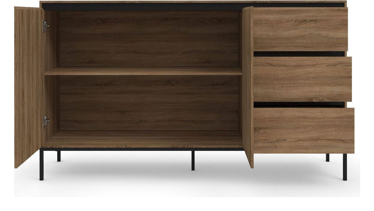 Bari Sideboard 2 Door 3 Drawer, view 4