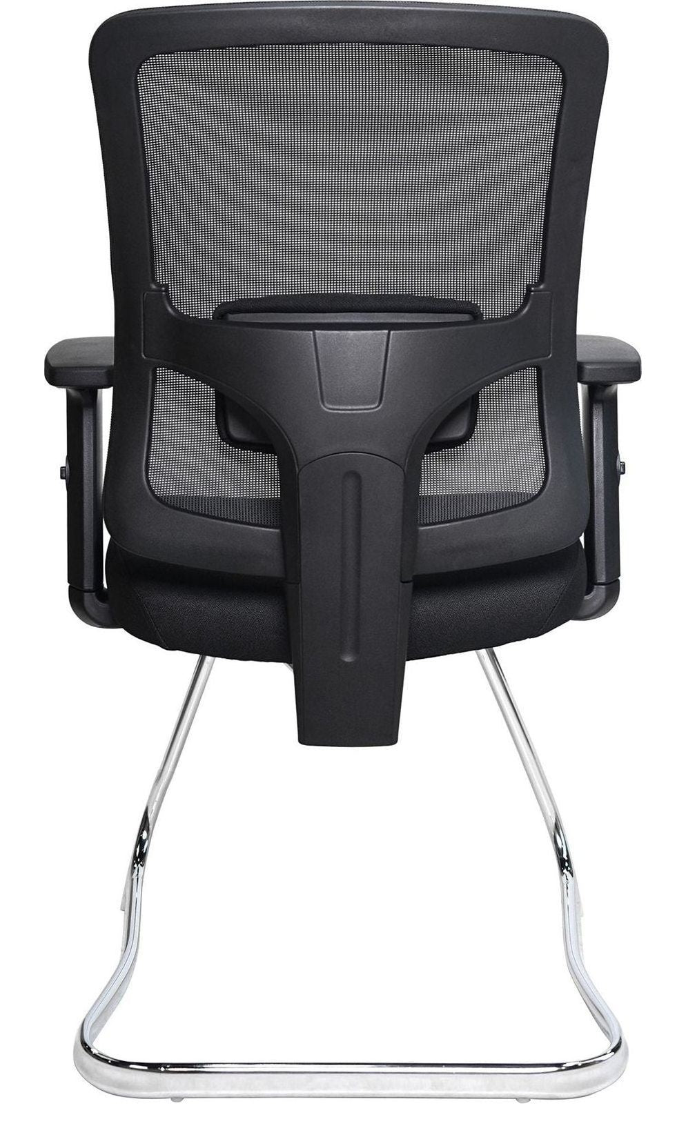 Barri Medium Back Mesh Cantilever Chair in black, view 5