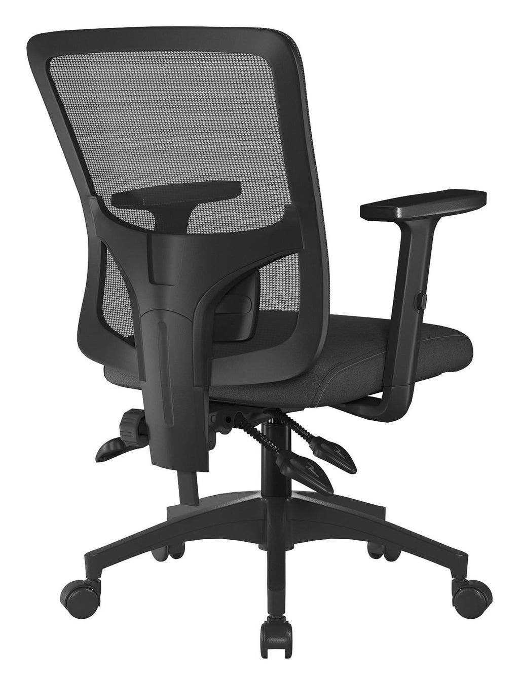 Barri Medium Back Mesh Operator Chair in black, view 4