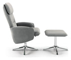 Belding Faux Leather Recliner Chair With Footstool, view 4