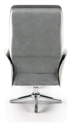 Belding Faux Leather Recliner Chair With Footstool, view 5