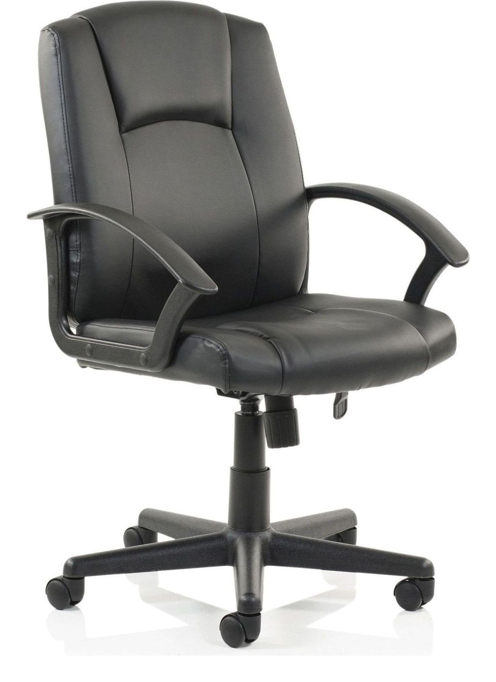 Bella Medium Back Leather Executive Chair, black leather