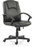 Bella Medium Back Leather Executive Chair, black leather
