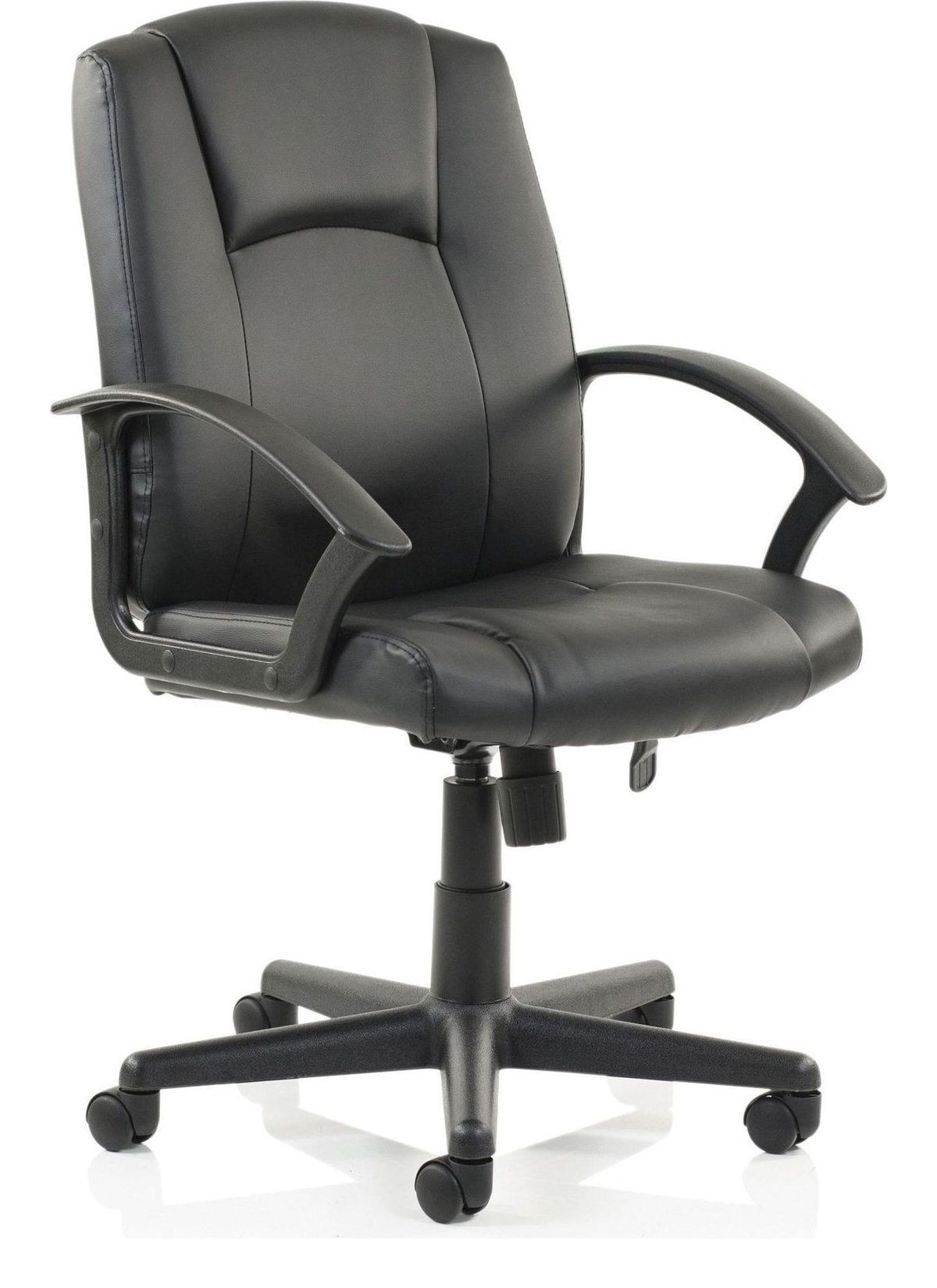 Bella Medium Back Leather Executive Chair, black leather