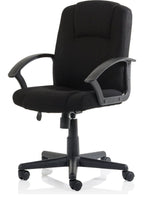 Bella Medium Back Fabric Executive Chair, black fabric, another view 2