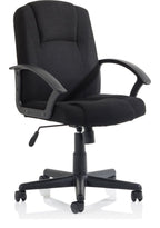 Bella Medium Back Fabric Executive Chair, black fabric