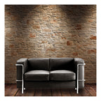 Belmont Cubed Leather Reception Chair in black, two seater, view 2