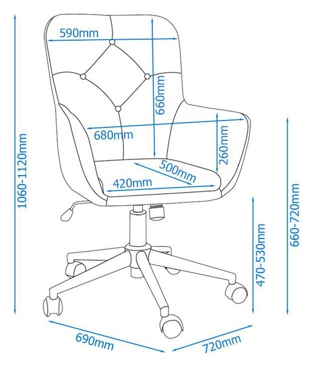 Benjamin Executive Fabric Office Chair, view 6