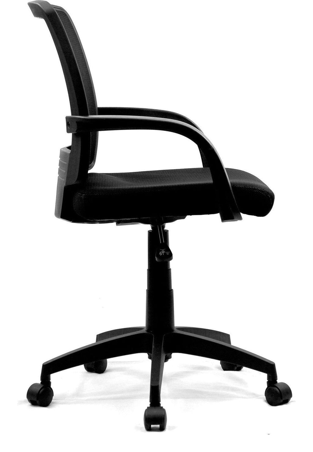 Beta Medium Back Mesh Chair in black, view 2