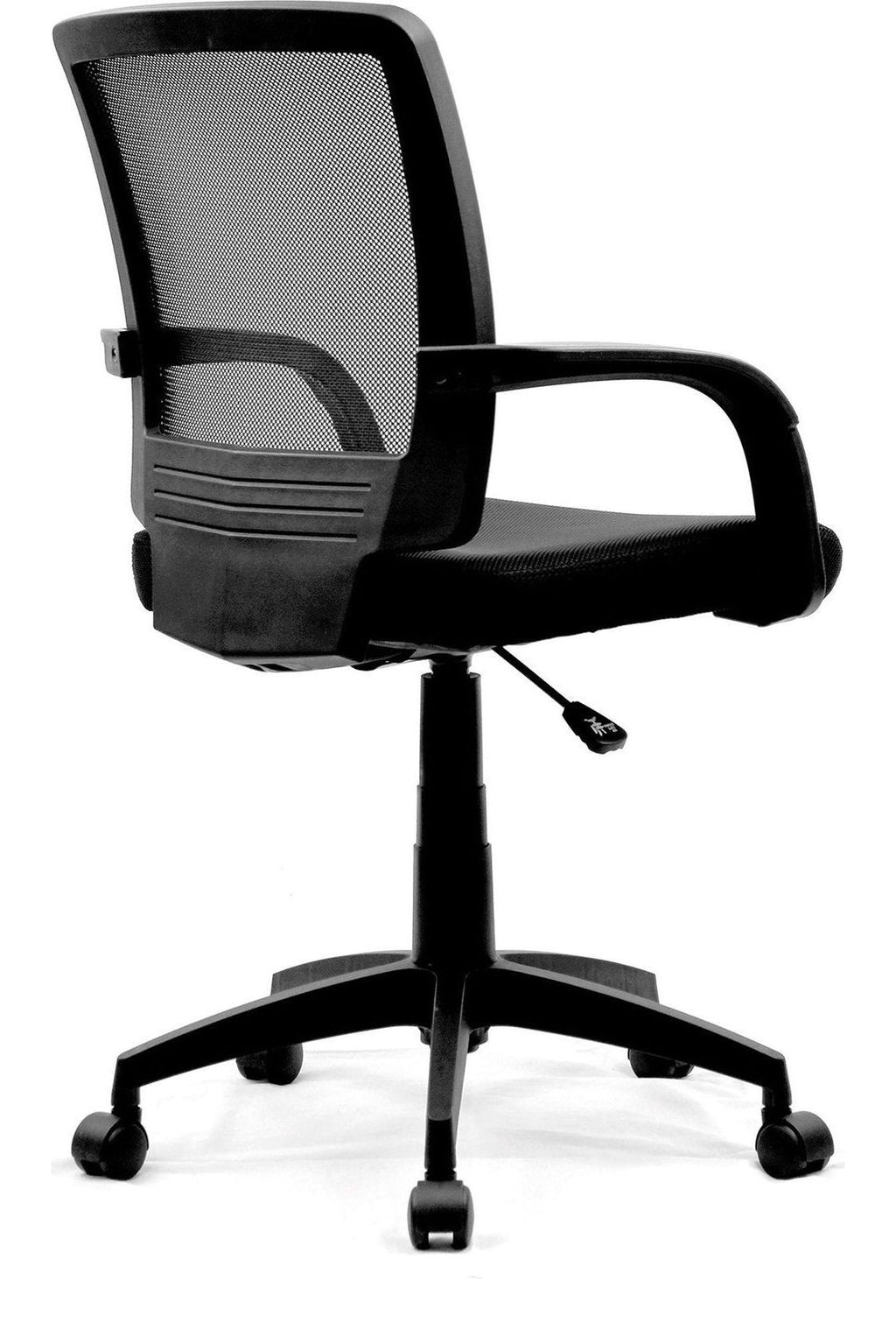 Beta Medium Back Mesh Chair in black, view 4