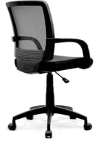 Beta Medium Back Mesh Chair in black, view 4