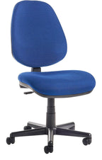 Bilbao Fabric Operator Chair in blue, no lumbar, no arms