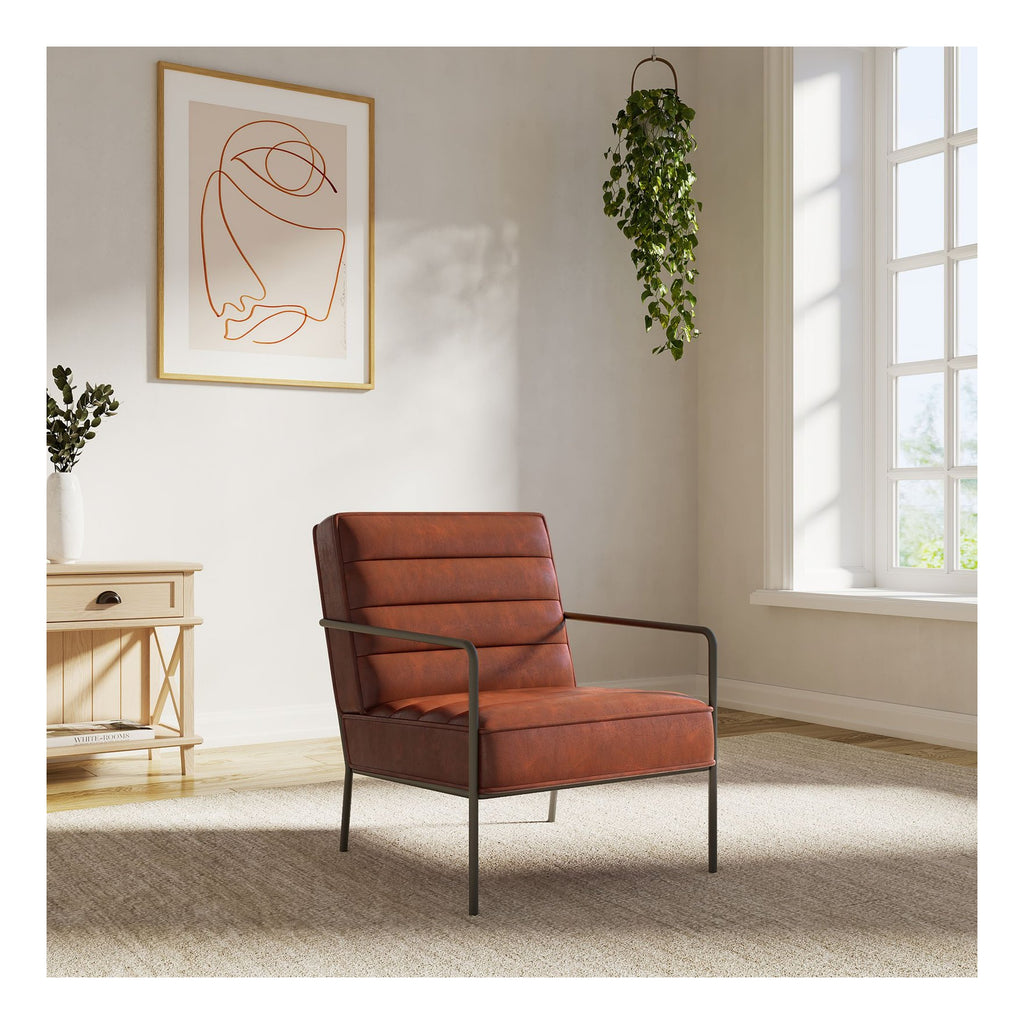 Bookham Faux Leather Accent Chair, view 2