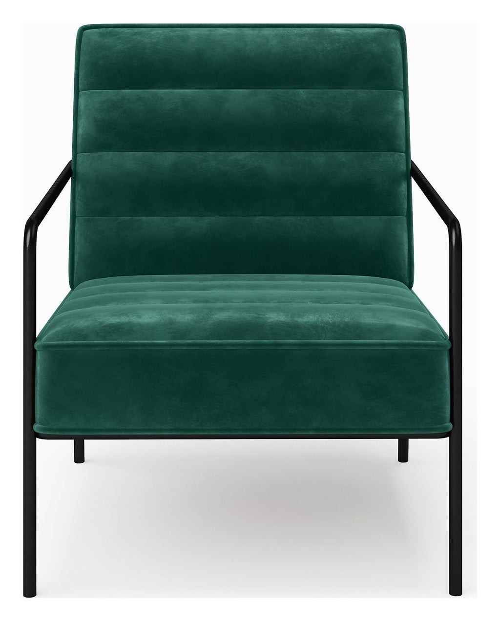 Bookham Velvet Accent Chair in Green, view 3