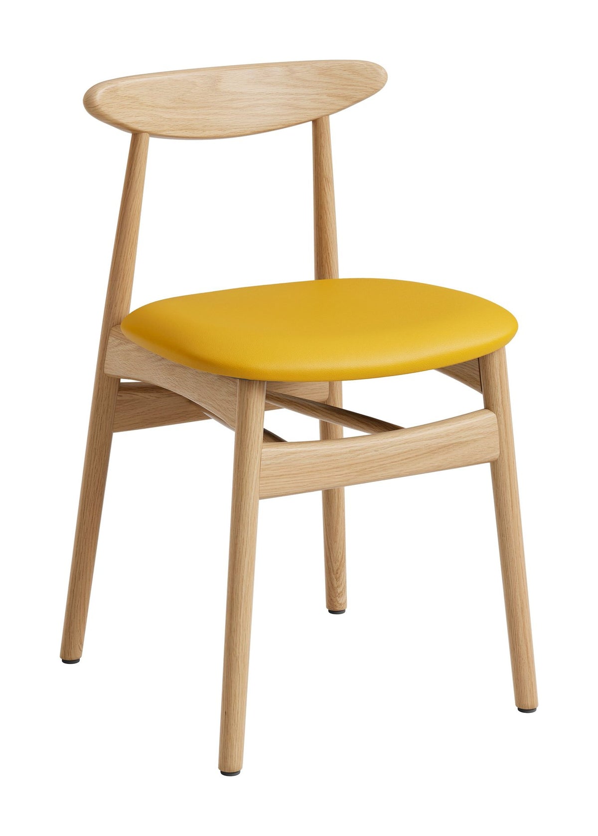 Borg Side Chair in Mustard, oak frame