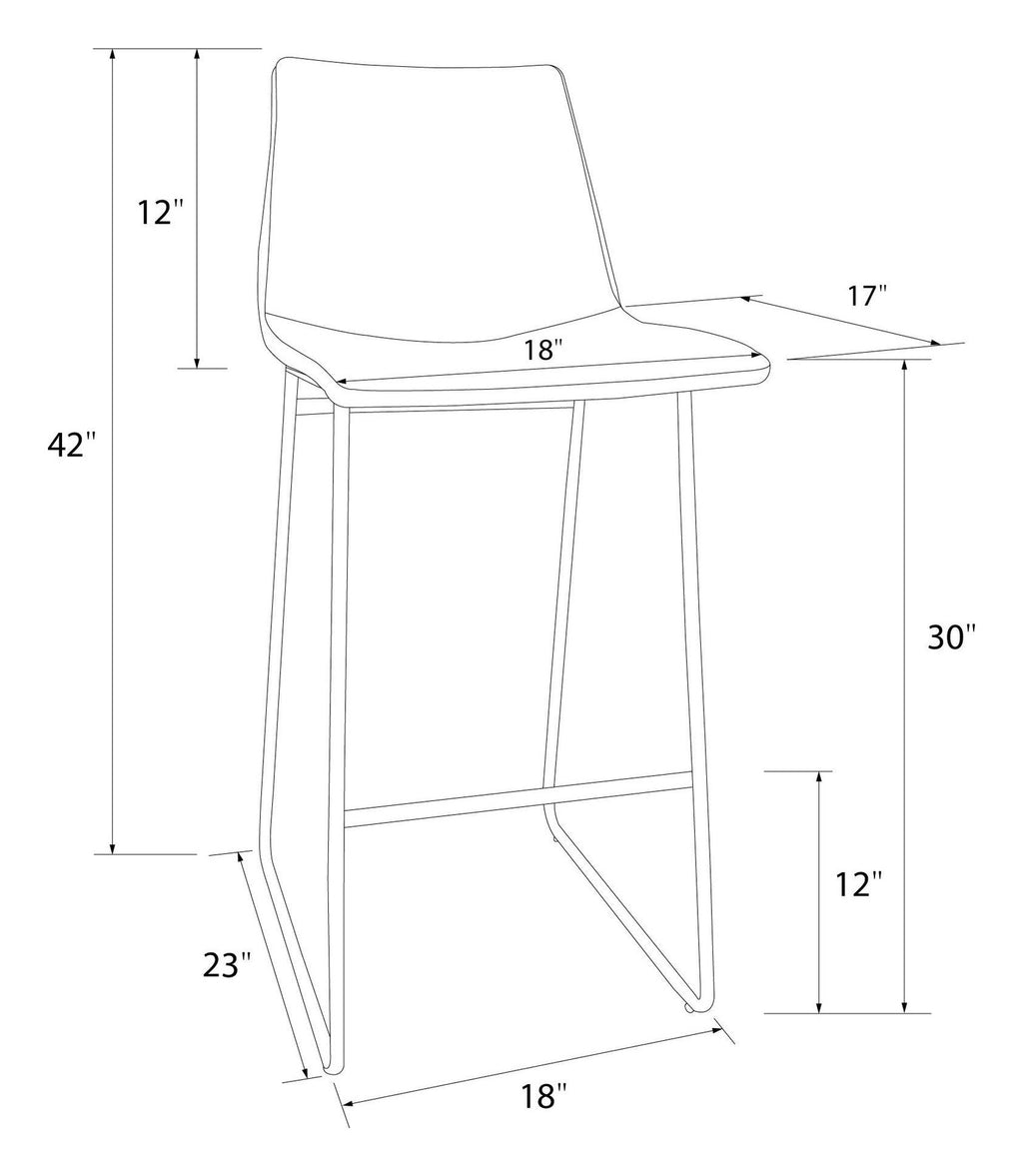 Bowden Upholstered Molded Barstool, view 5