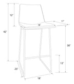 Bowden Upholstered Molded Barstool, view 5