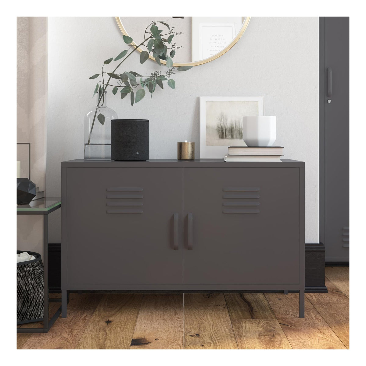 Bradford 2 Door Metal Accent Cabinet, view 5