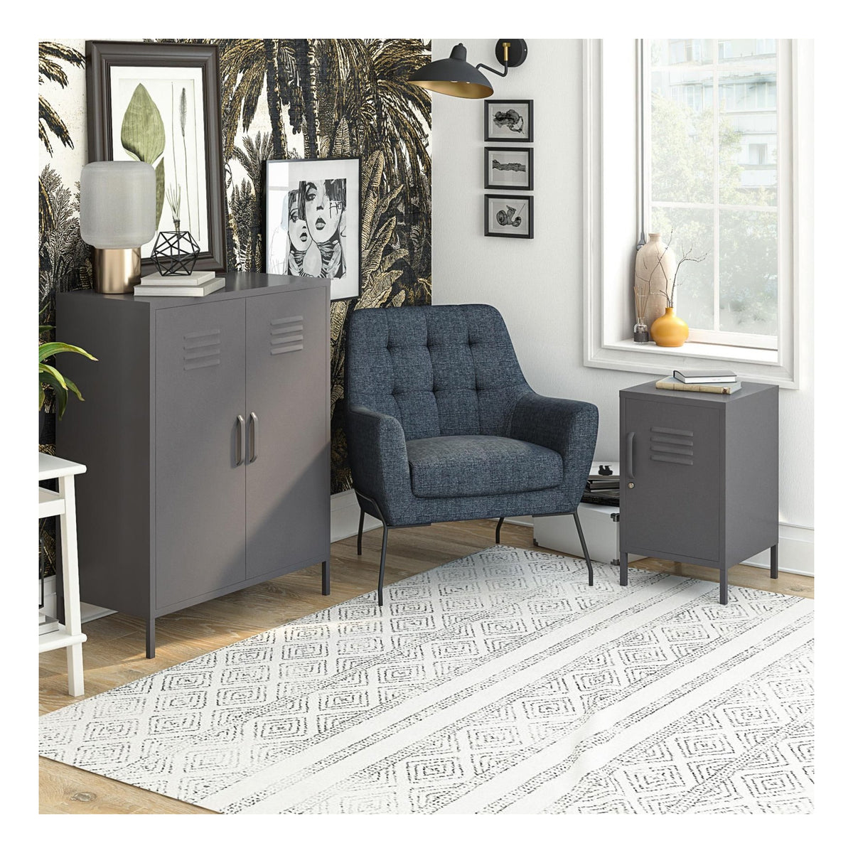 Bradford 2 Door Metal Storage Cabinet, view 5