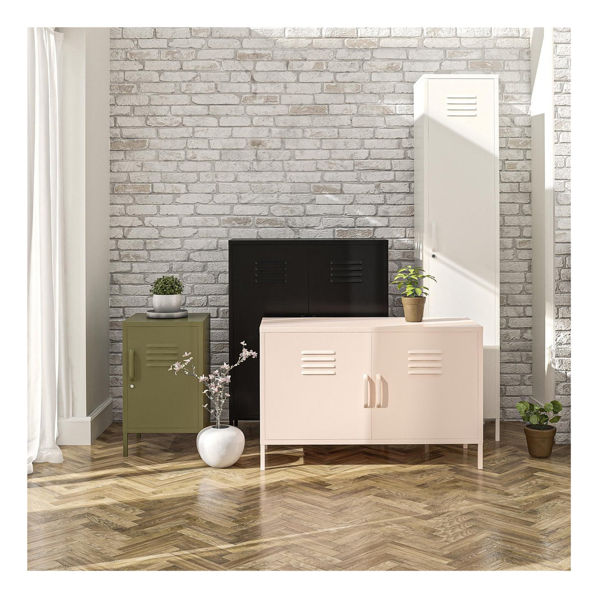 Bradford 2 Door Metal Storage Cabinet, view 9