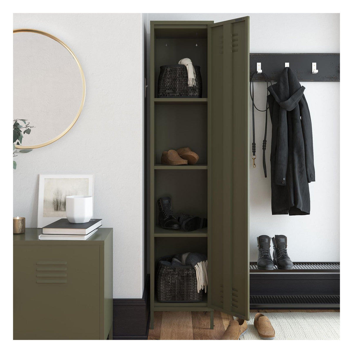 Bradford Single Metal Storage Cabinet, view 14