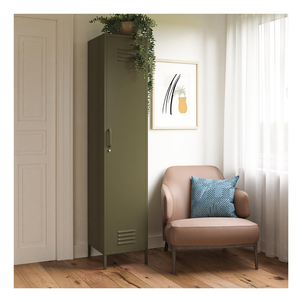 Bradford Single Metal Storage Cabinet, view 15