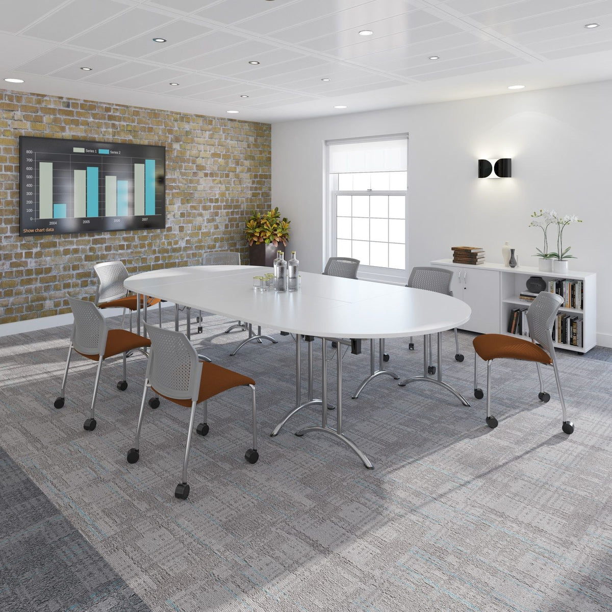 Bravo Curved Folding Leg Table