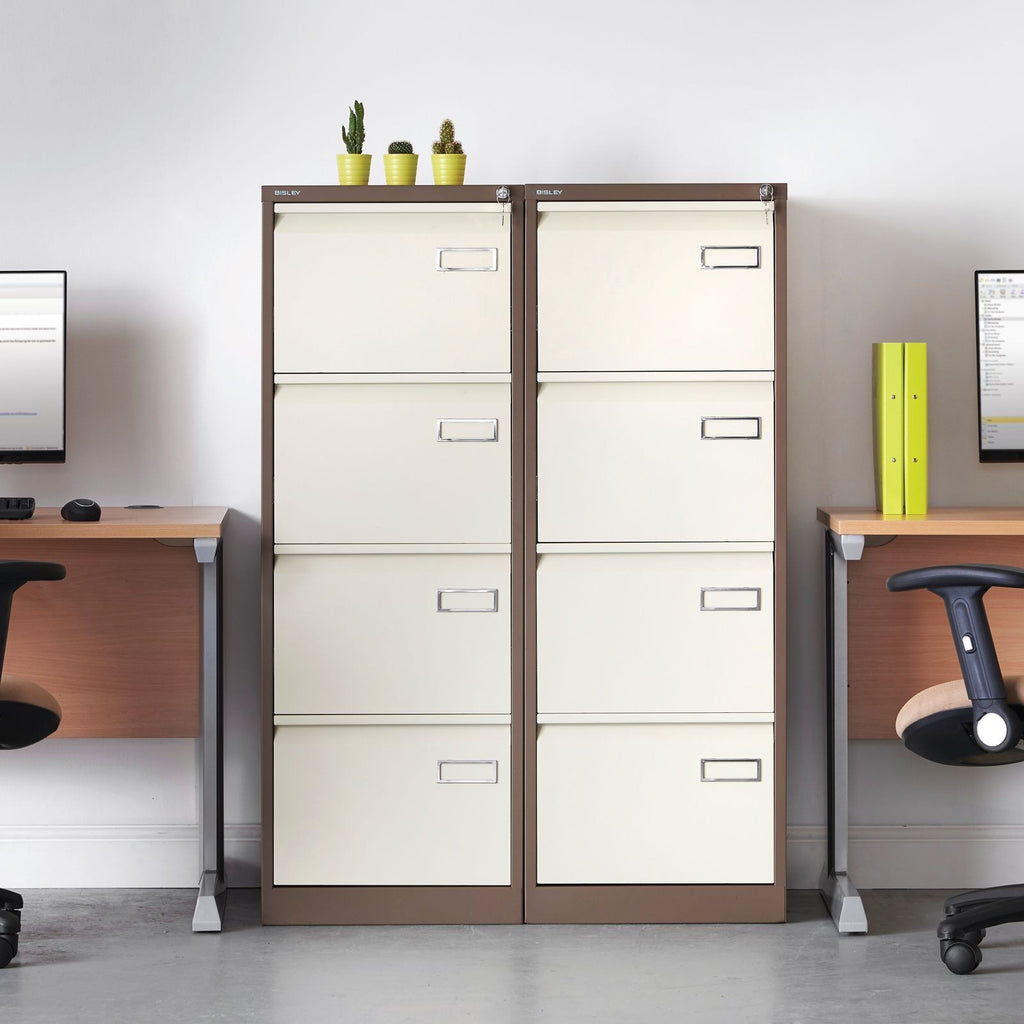 Bravo Steel Filing Cabinet 2 Drawer Deluxe