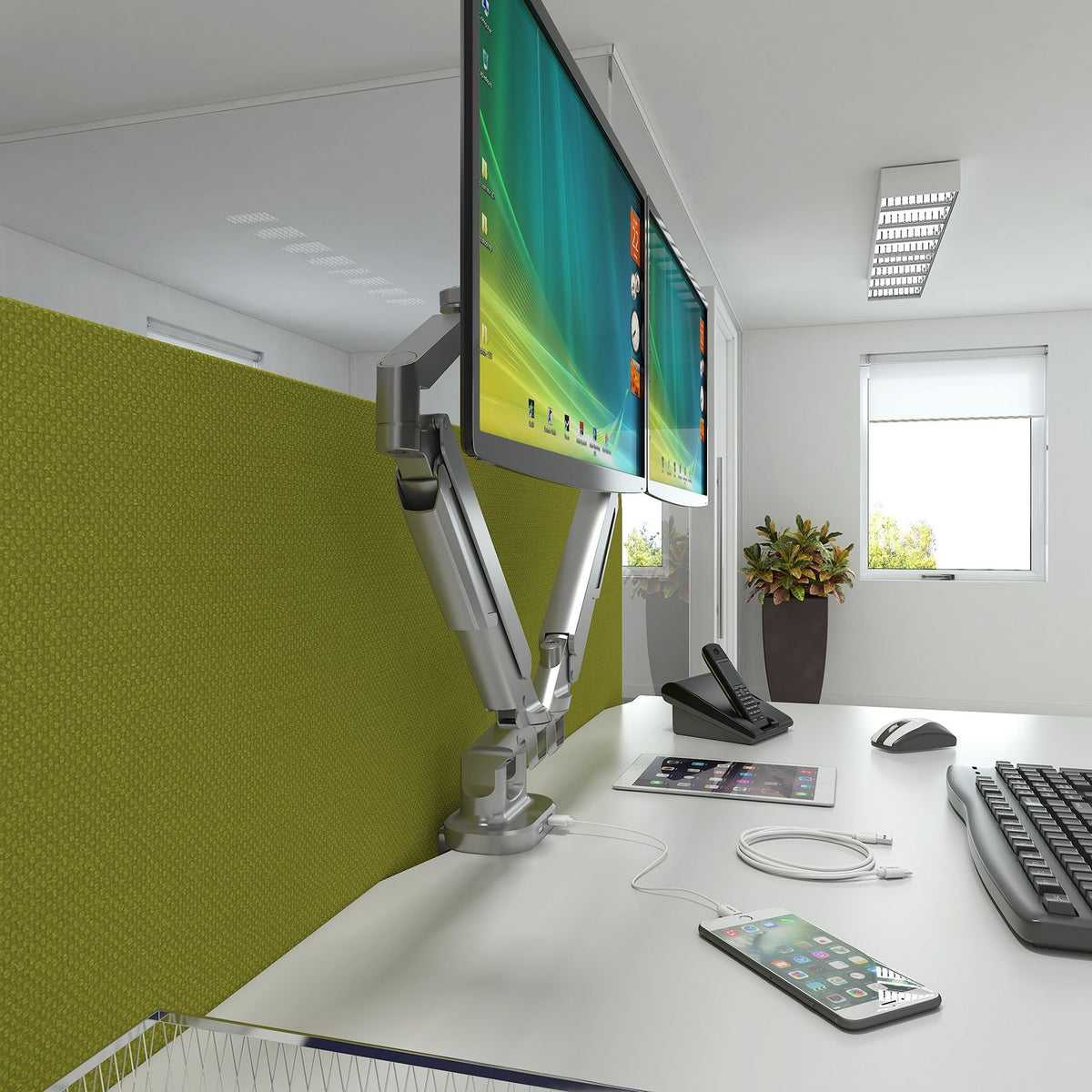 Bravo Triton Double Monitor Arm