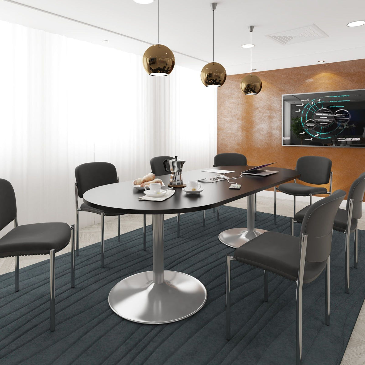 Bravo Trumpet Base Boardroom Table