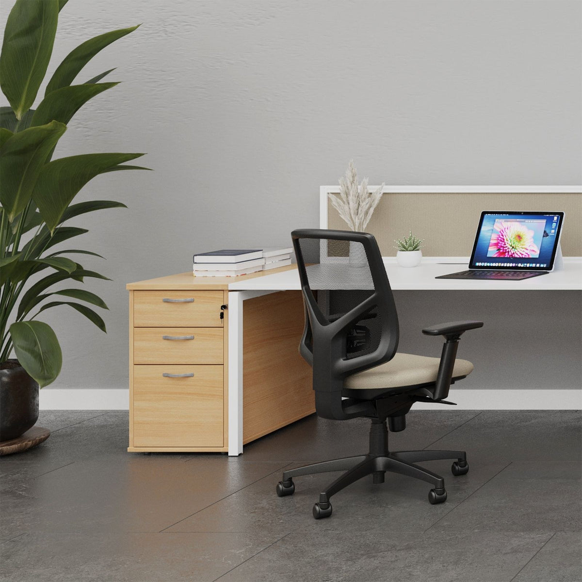 Bravo Universal Desk High Pedestal
