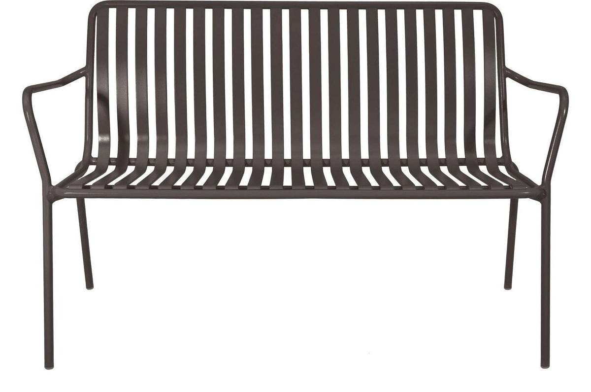Breeze Aluminium 2 Seater Armchair Bench in charcoal another view
