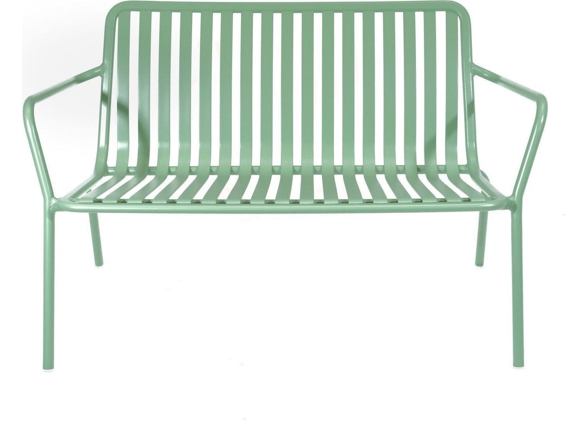 Breeze Aluminium 2 Seater Armchair Bench in fair green another view