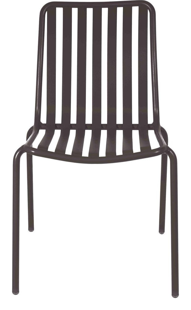 Breeze Aluminium Side Chair in charcoal another view