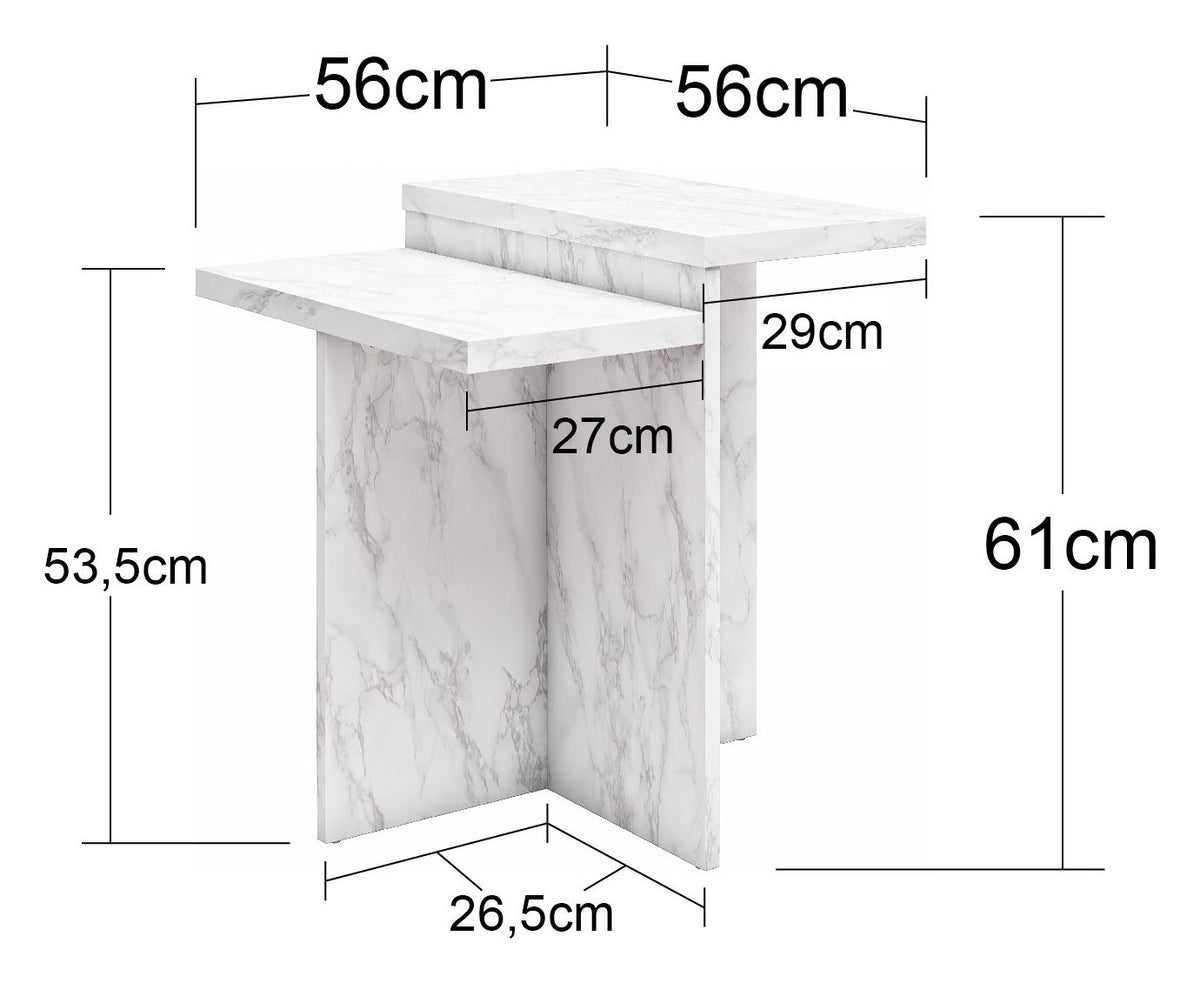 Brielle Accent Table Faux Marble, view 12